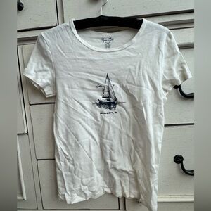 Brandy Melville Cream Graphic Tee